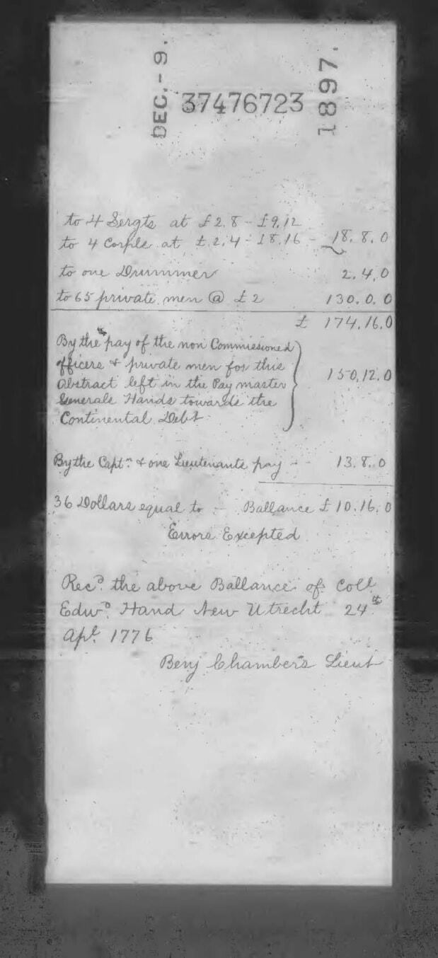 Revolutionary War Compiled Service Record Morgan Connor